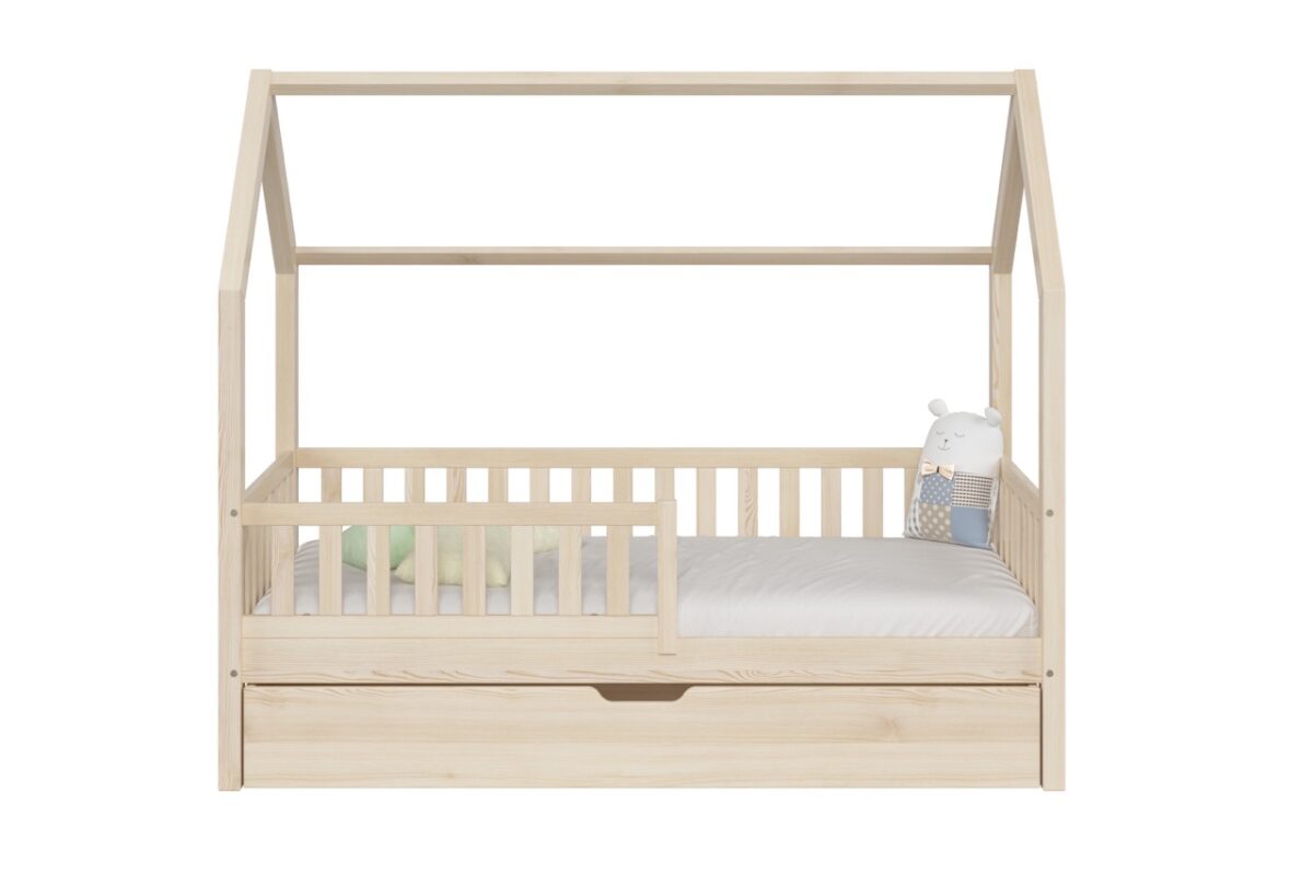 Stabiles Kinderbett PINO mit Schublade (Schnellversand48) für Kinder