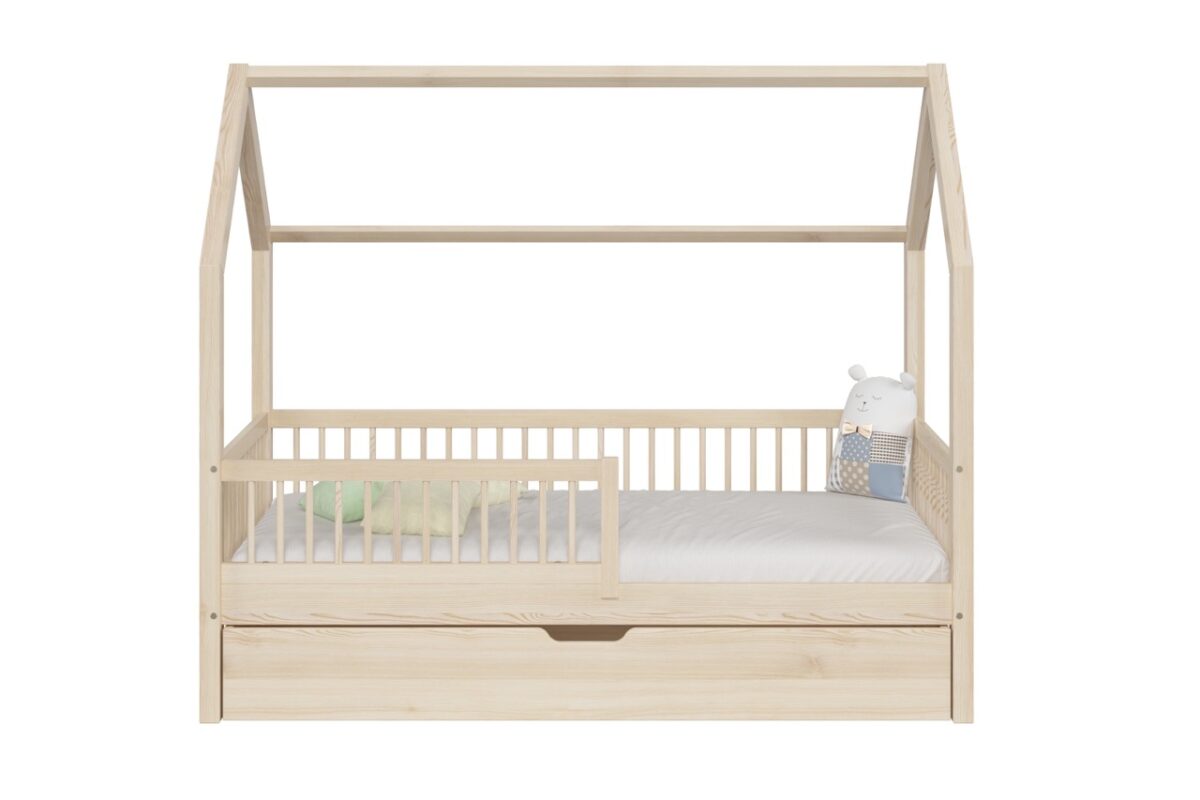 Stabiles Kinderbett OLMO mit Schublade (Schnellversand48) für Kinder