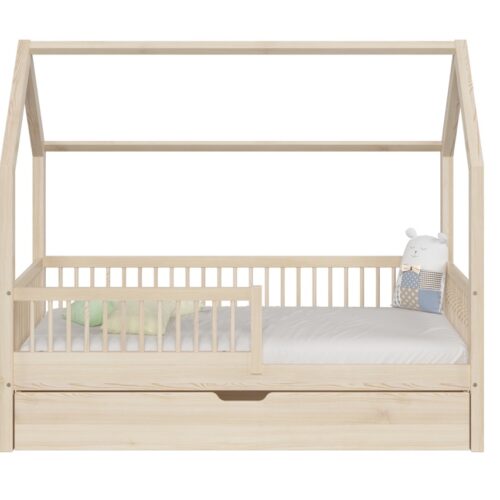 Stabiles Kinderbett OLMO mit Schublade (Schnellversand48) für Kinder