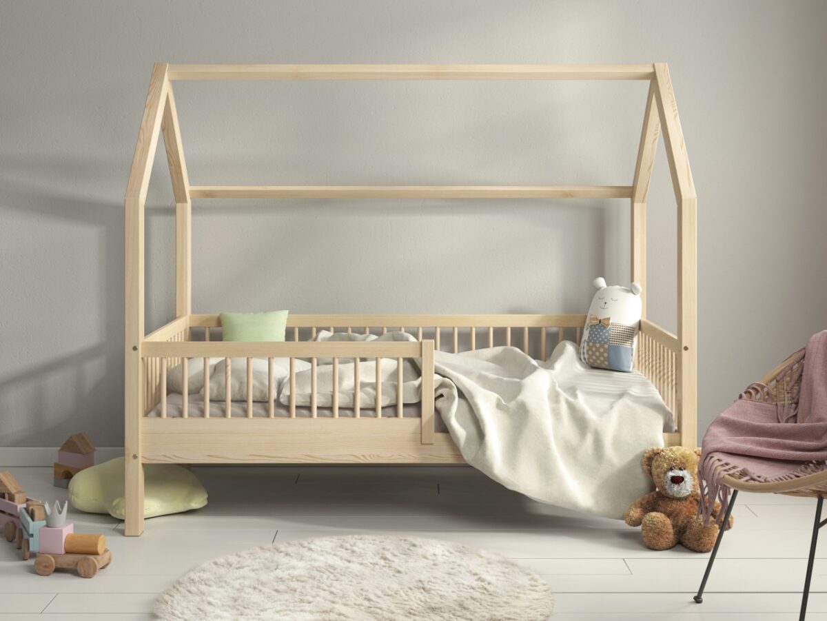 20101_02 Hochwertiges Kinderbett OLMO (Schnellversand48) aus Massivholz