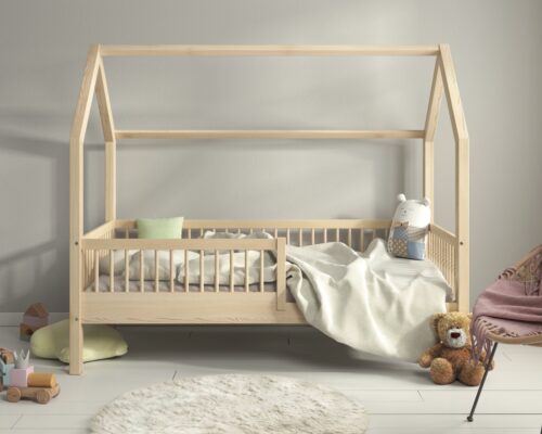 Hochwertiges Kinderbett OLMO (Schnellversand48) aus Massivholz