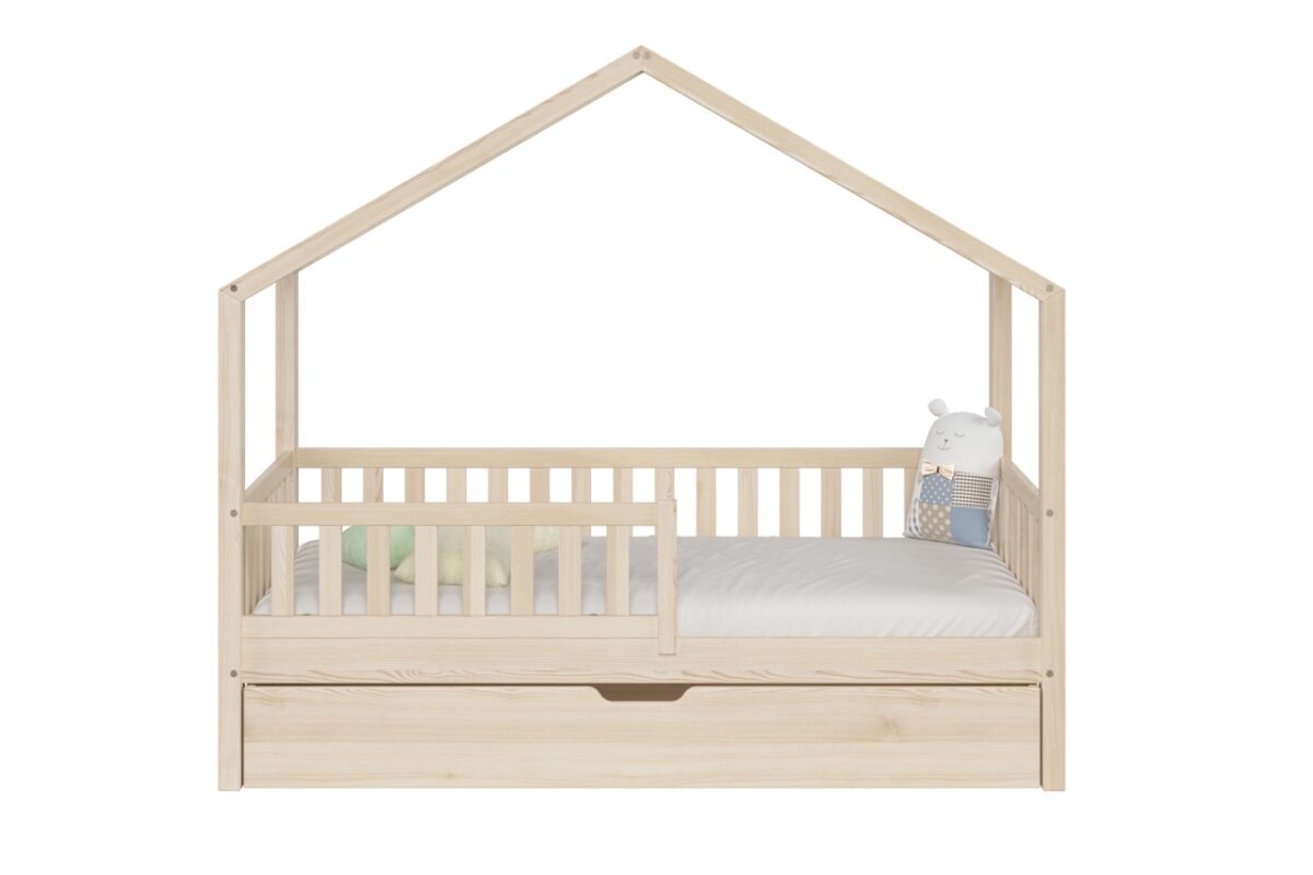 Stabiles Kinderbett PIOPPO mit Schublade (Schnellversand48) für Kinder