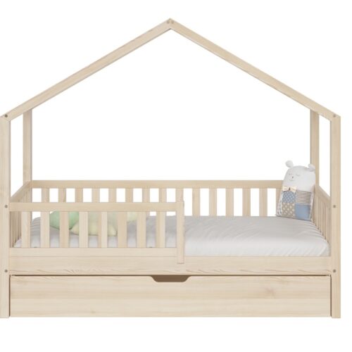 Stabiles Kinderbett PIOPPO mit Schublade (Schnellversand48) für Kinder