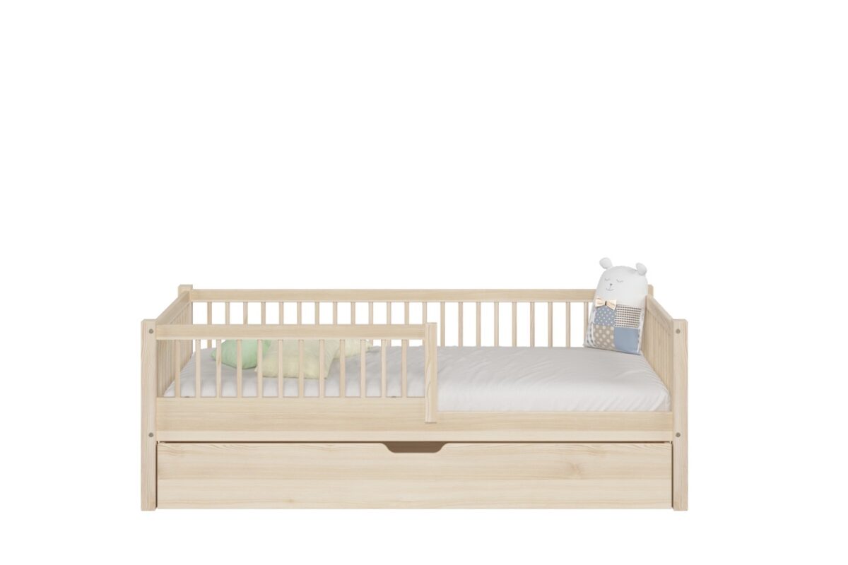 Stabiles Kinderbett SALICE mit Schublade (Schnellversand48) für Kinder