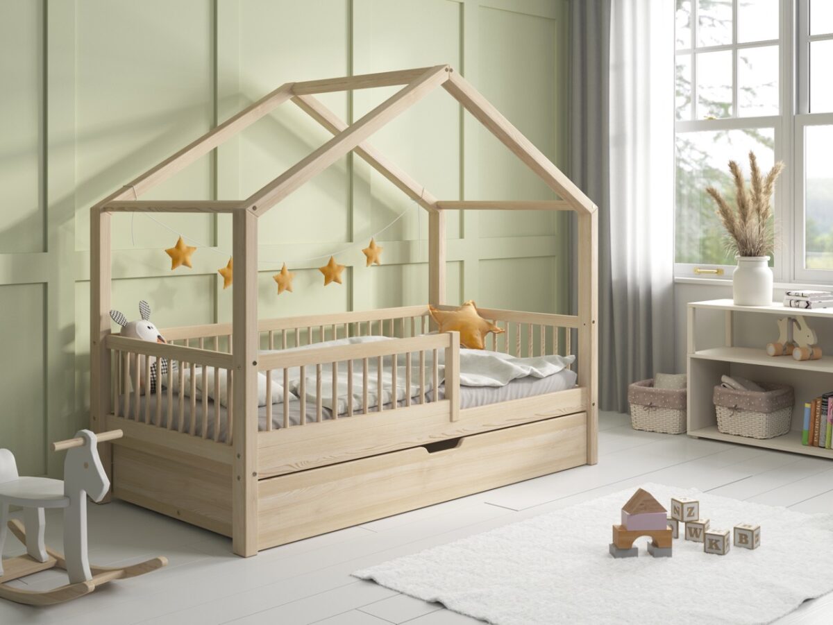 Kinderbett BETULLA mit Schublade (Schnellversand48) aus Holz