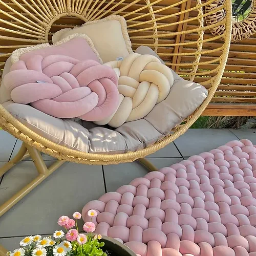 mata_welurowa_lupinno2 Stabiles Velvet geflochtene Spielmatte / Matratze / Playmat für Kinder