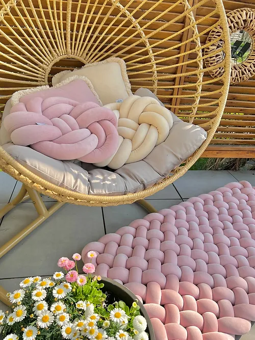 mata_welurowa_lupinno2 Stabiles Velvet geflochtene Spielmatte / Matratze / Playmat für Kinder