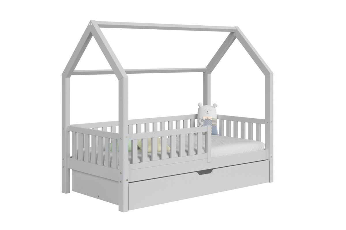 Kinderbett PINO mit Schublade aus Holz