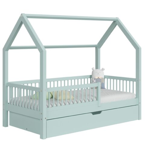 Kinderbett OLMO mit Schublade (Schnellversand48) – robust und langlebig