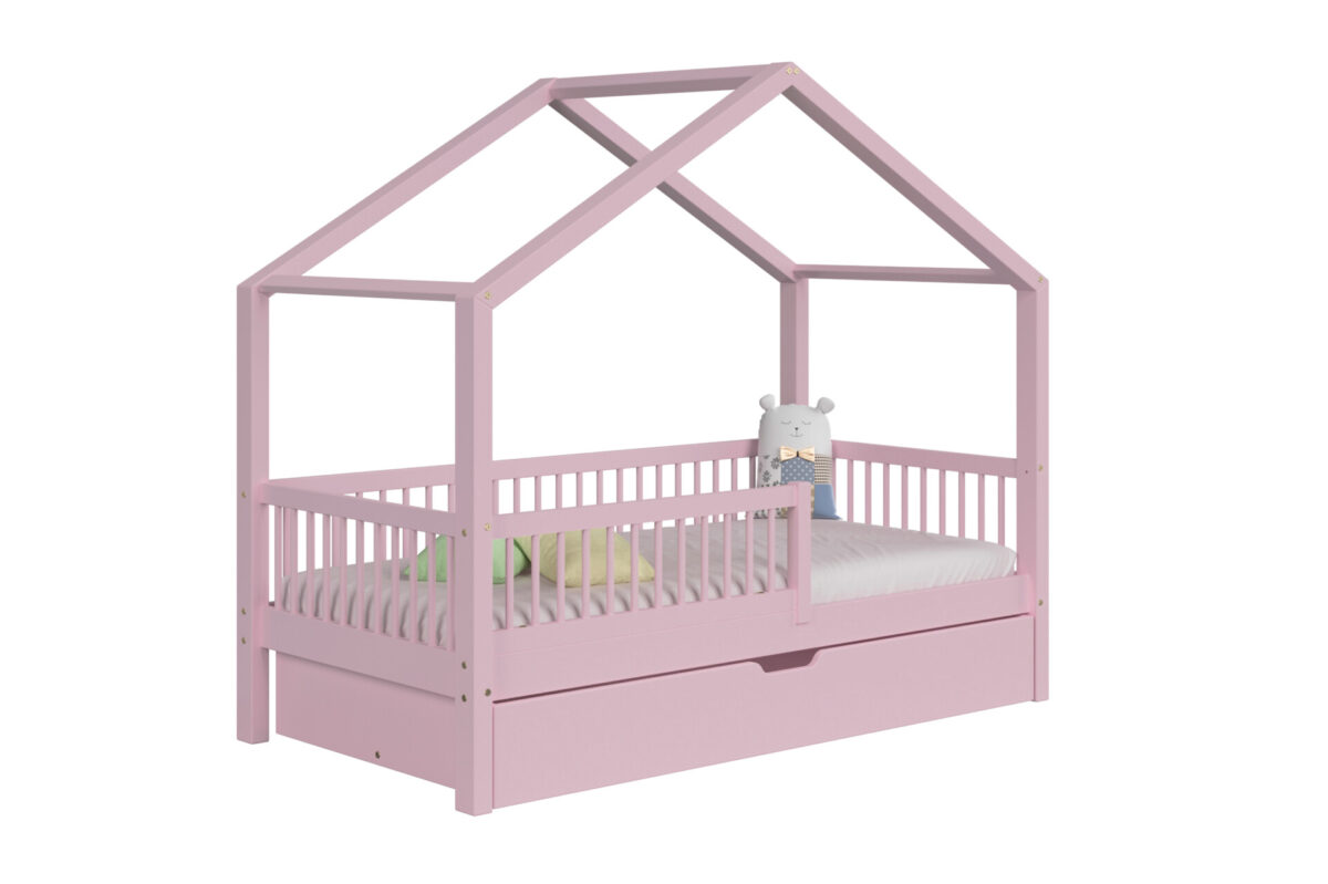 Kinderbett BETULLA mit Schublade (Schnellversand48) aus Holz für ein gemütliches Kinderzimmer