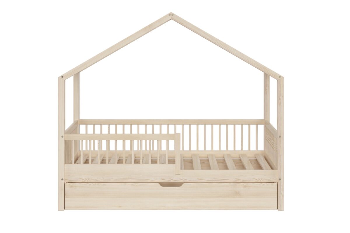Kinderbett BETULLA mit Schublade (Schnellversand48) – schlichtes Design aus Holz