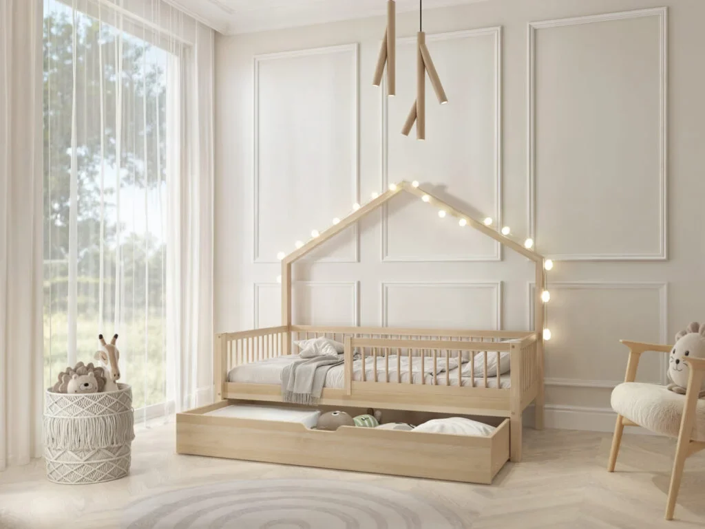 Modernes Kinderbett FAGGIO mit Schublade (Schnellversand48) für Kinderzimmer