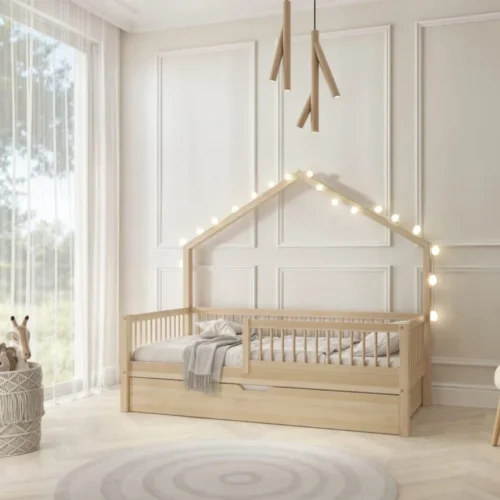 Kinderbett FAGGIO mit Schublade (Schnellversand48) aus Holz