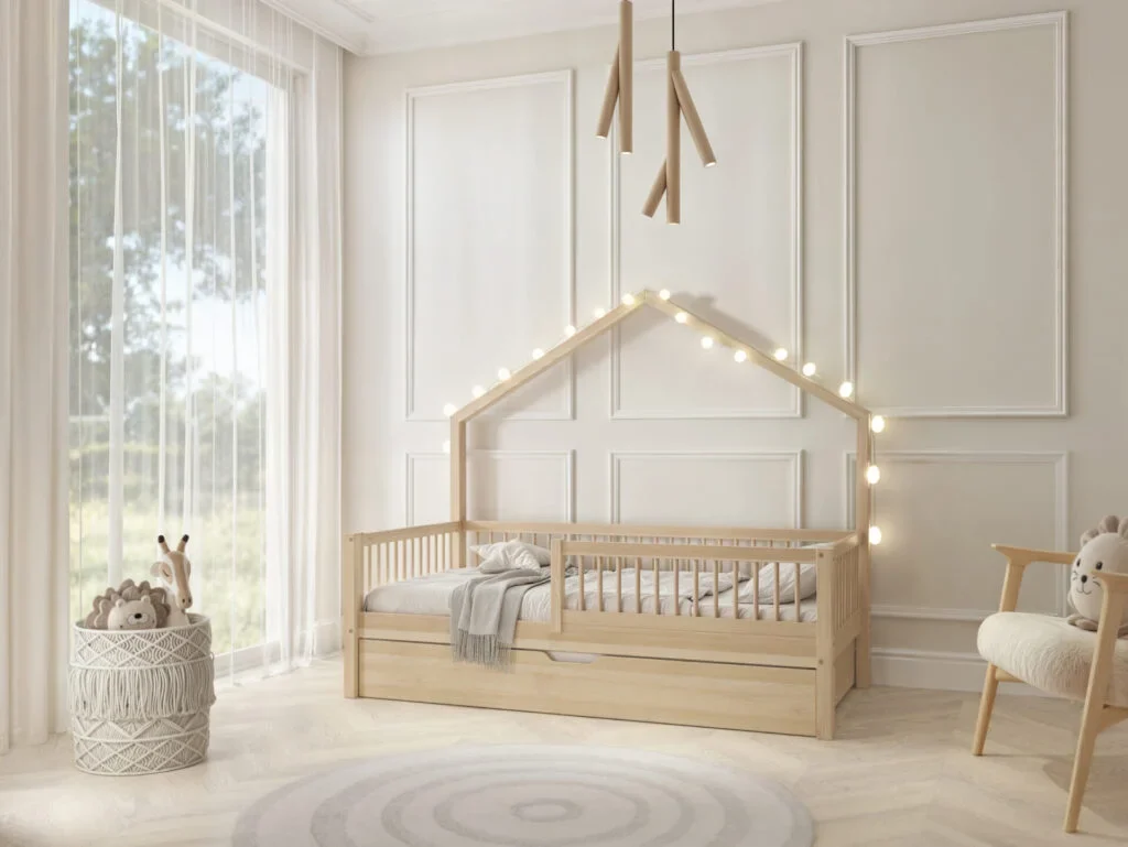 Kinderbett FAGGIO mit Schublade (Schnellversand48) aus Holz