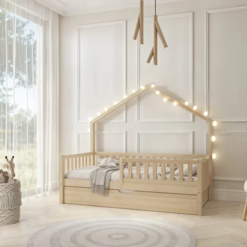 Kinderbett ACERO mit Schublade aus Holz