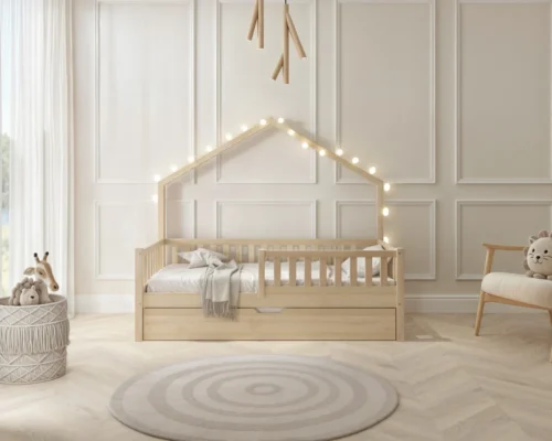 Hochwertiges Kinderbett ACERO mit Schublade aus Massivholz