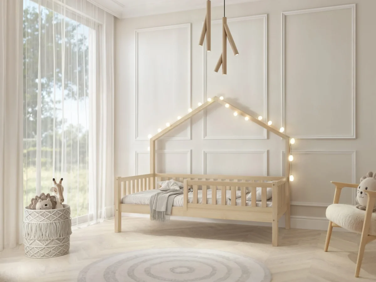 DL-WY_SZT_skos_1 Kinderbett ACERO (Schnellversand48) aus Holz