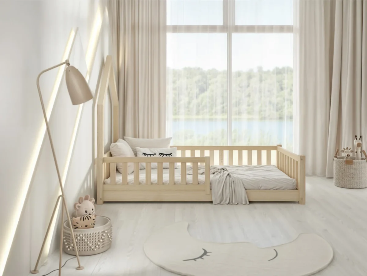 Hochwertiges Kinderbett PERO mini (Schnellversand48) aus Massivholz