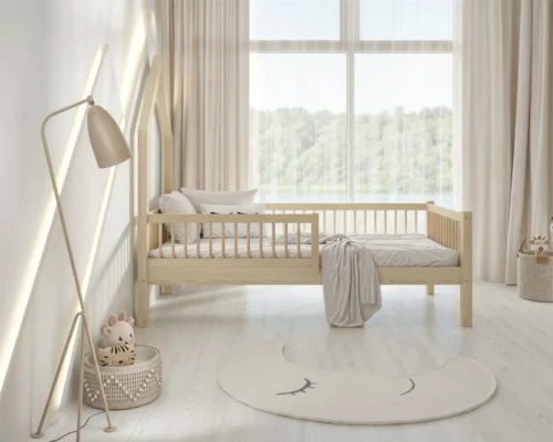 Hochwertiges Kinderbett LARICE (Schnellversand48) aus Massivholz