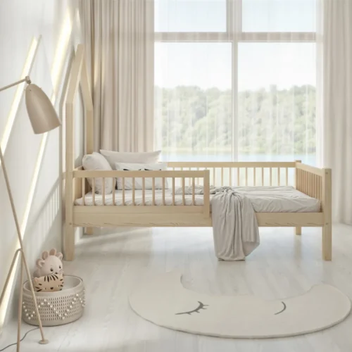 Hochwertiges Kinderbett LARICE (Schnellversand48) aus Massivholz