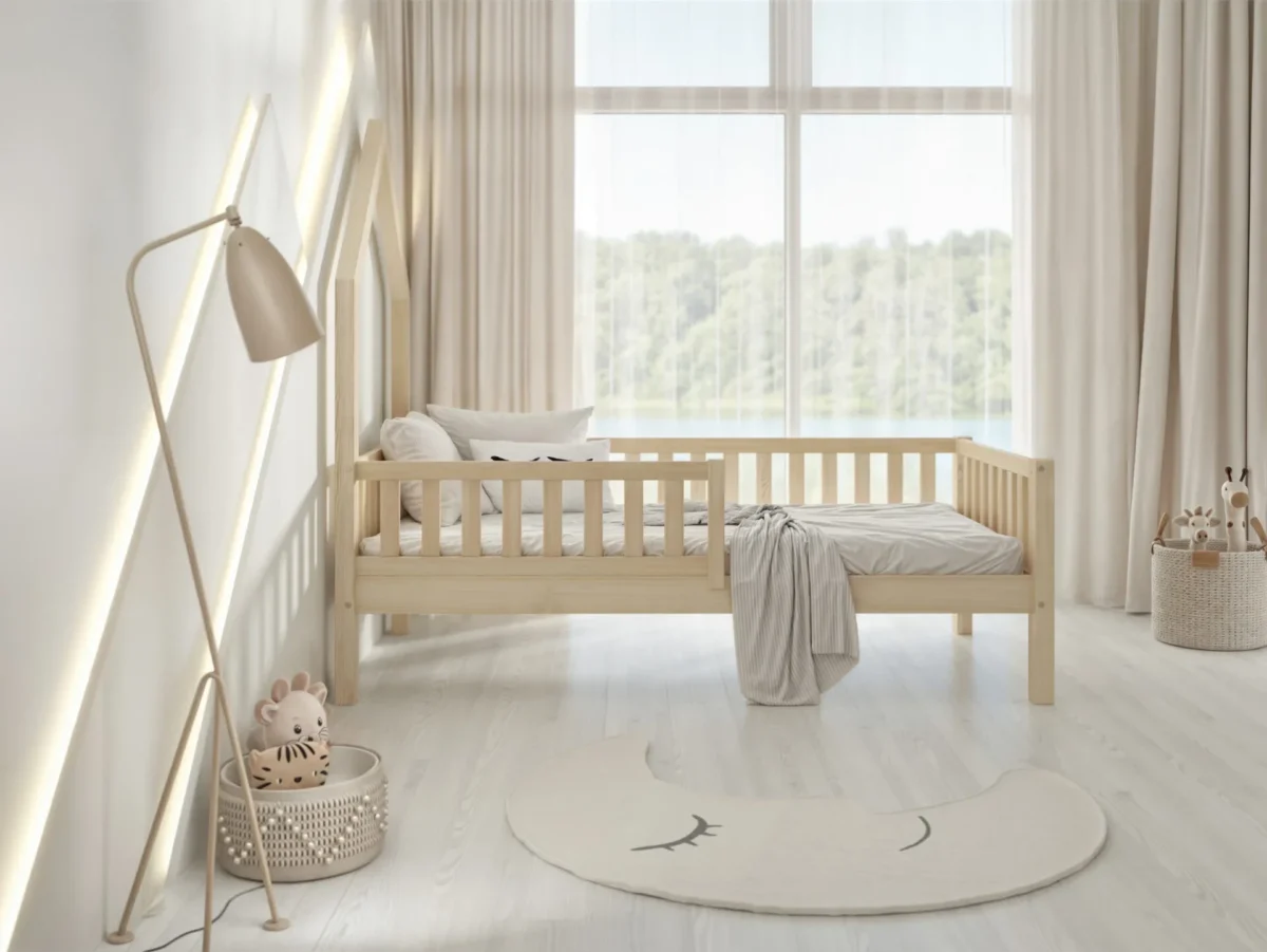 Hochwertiges Kinderbett PERO (Schnellversand48) aus Massivholz