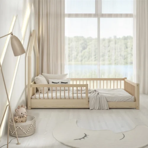 Hochwertiges Kinderbett LARICE mini (Schnellversand48) aus Massivholz