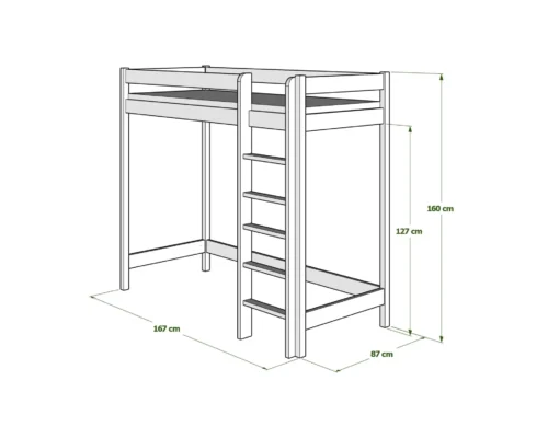 Hochwertiges Etagenbett für Kinder AVELA 160cm aus Massivholz