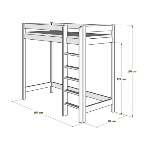 Hochwertiges Etagenbett für Kinder AVELA 160cm aus Massivholz