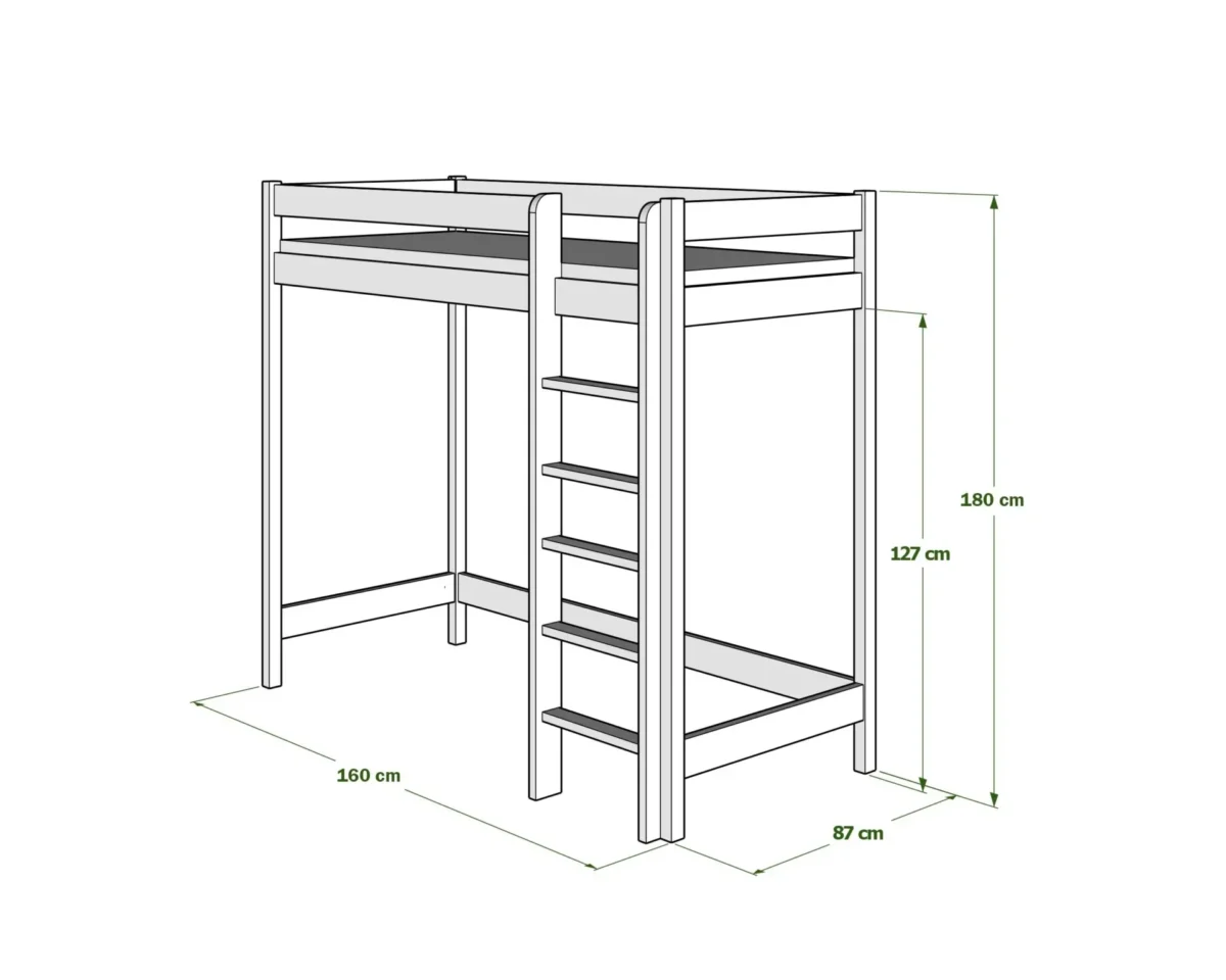 Hochwertiges Etagenbett für Kinder AVELA 180cm aus Massivholz