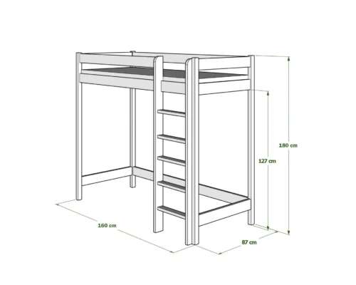 Hochwertiges Etagenbett für Kinder AVELA 180cm aus Massivholz