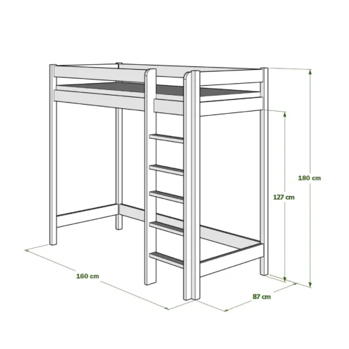 Hochwertiges Etagenbett für Kinder AVELA 180cm aus Massivholz