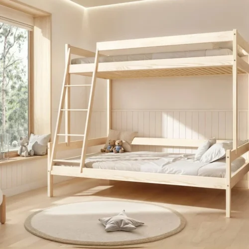 Etagenbett für Kinder FAMILIEN aus Holz