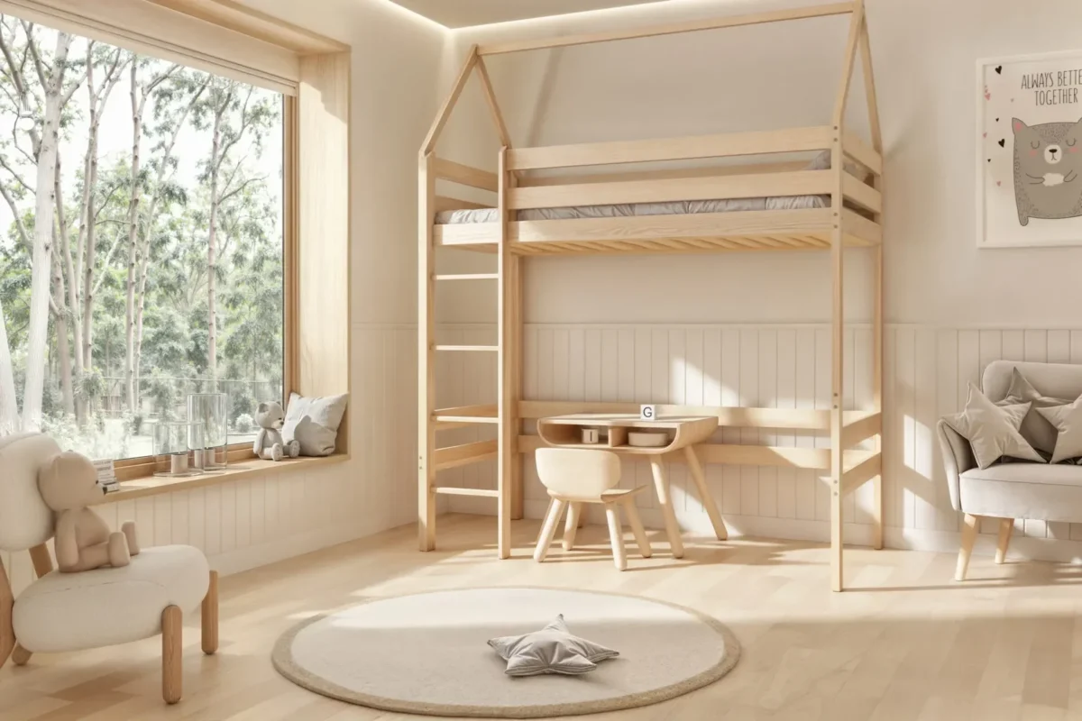 Etagenbett für Kinder ISOTTA aus Holz