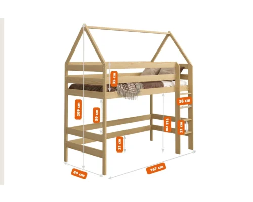 Hochwertiges Etagenbett für Kinder ISOTTA aus Massivholz