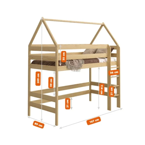 Hochwertiges Etagenbett für Kinder ISOTTA aus Massivholz