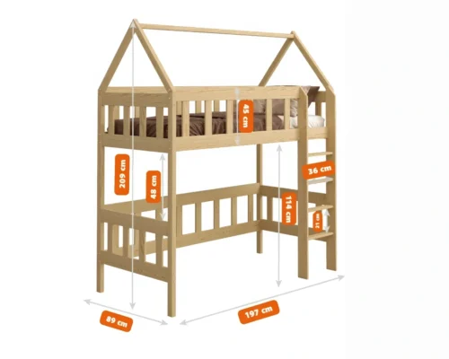 Hochwertiges Etagenbett für Kinder LUCIA aus Massivholz