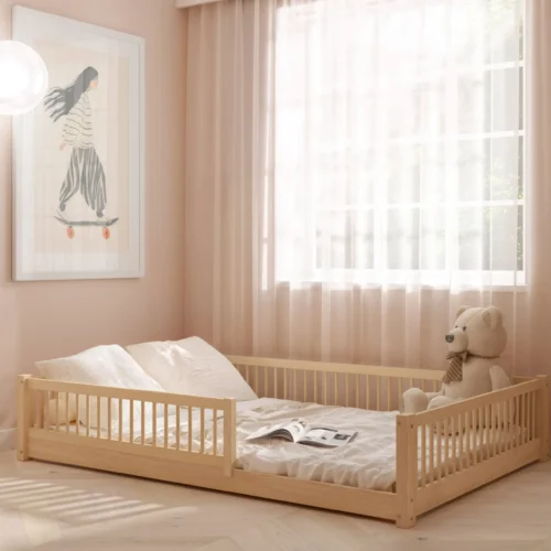 Kinder Bodenbett SALICE XL aus Holz