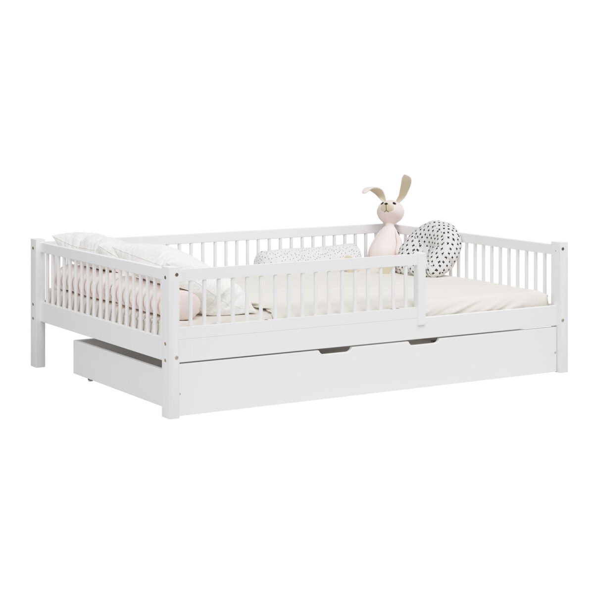 140-wysoki-szczebelki_szu_2_bi Kinderbett SALICE XL mit Schublade aus Holz