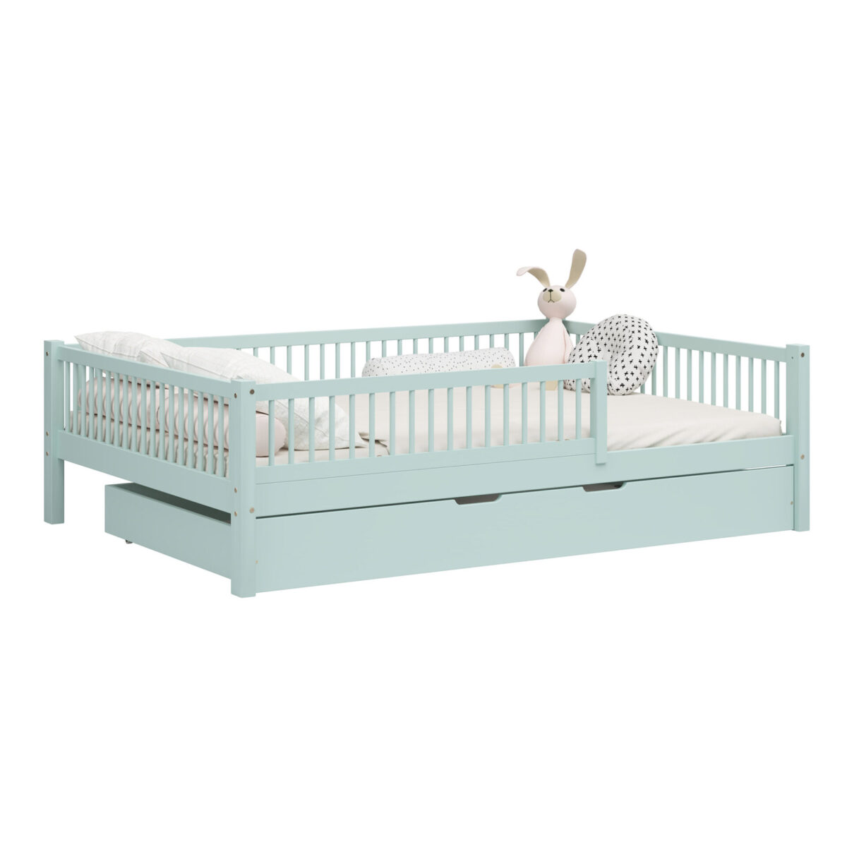 140-wysoki-szczebelki_szu_2_ni Kinderbett SALICE XL mit Schublade aus Holz für ein gemütliches Kinderzimmer