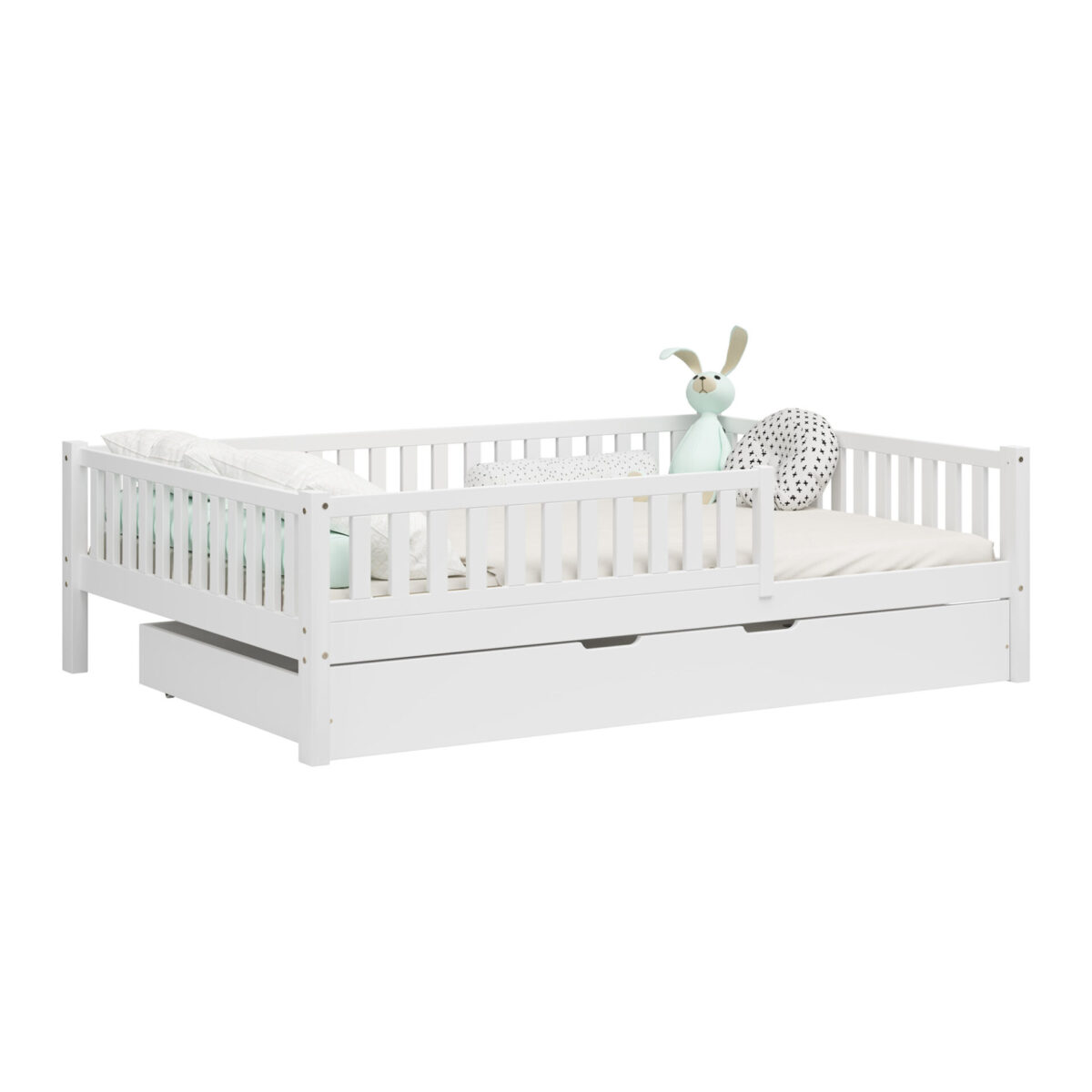 140-wysoki-sztachetki_szu_2_bi Kinderbett ABETE XL mit Schublade aus Holz