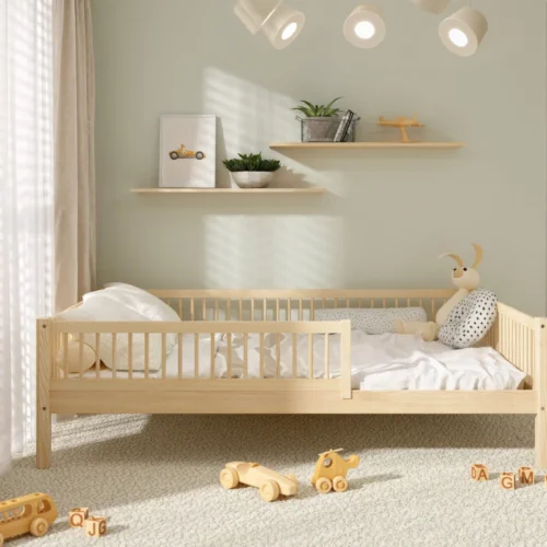 Lozko-dzieciece-Salice-XL-naturalny-aranzacja-wprost Hochwertiges Kinderbett SALICE XL aus Massivholz
