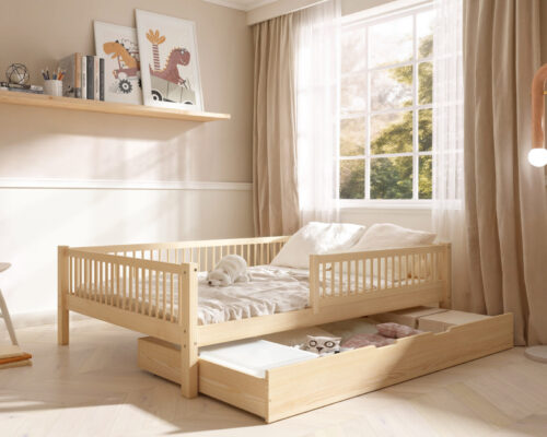 szczebeli_szuflada_pojemnik Kinderbett SALICE XL mit Schublade (Schnellversand48) aus Holz